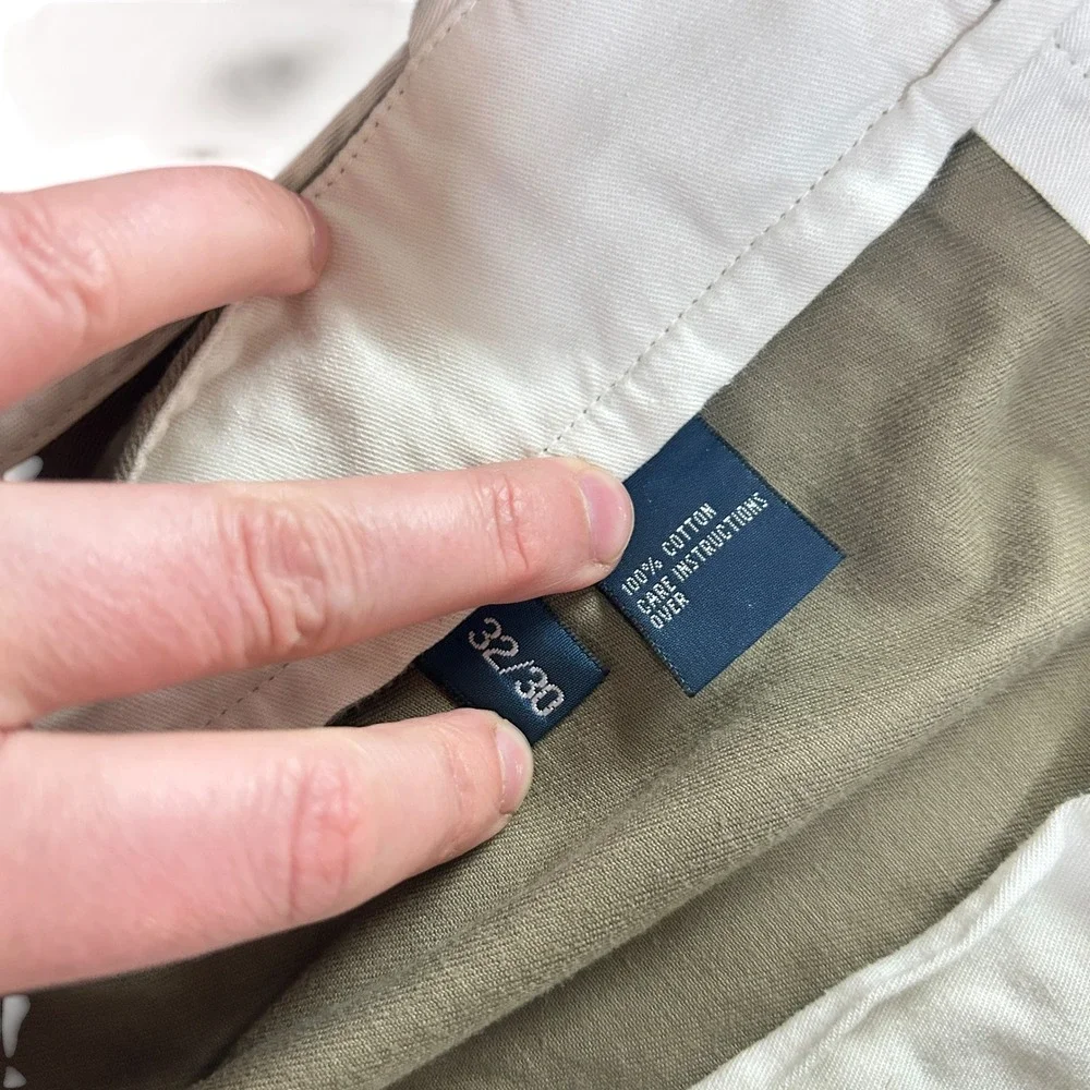 Polo Ralph‎ Lauren Chino Pants 32x30 Olive Khaki Straight Leg Classic Minimalist